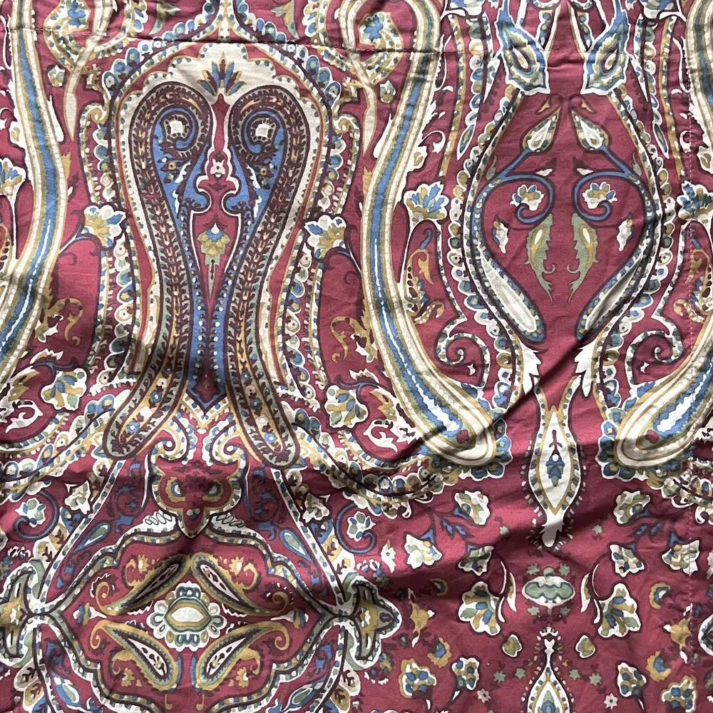 Set Of 2 LRL Ralph Lauren Nantucket Red Paisley Standard Pillowcase - Picture 2 of 9